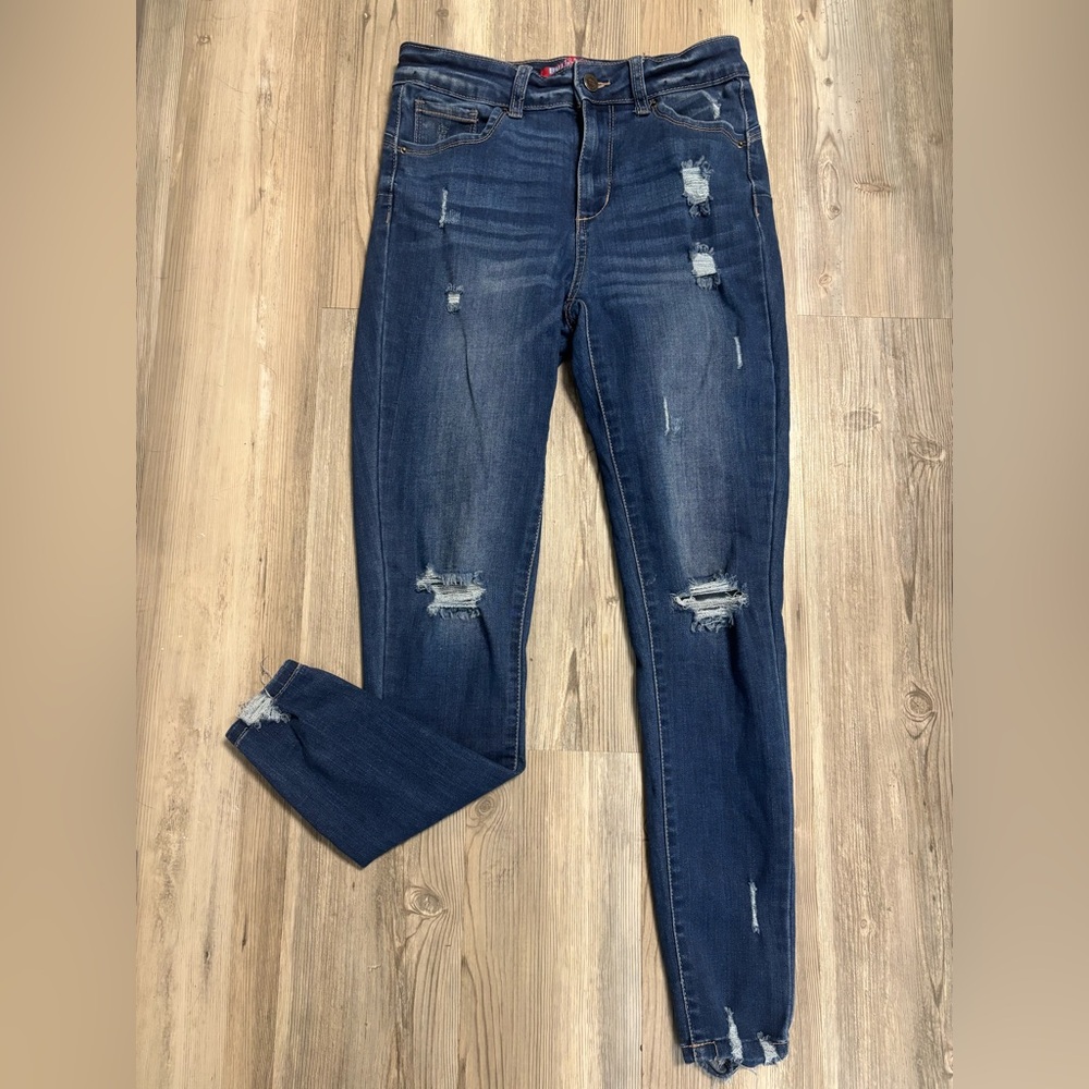 Butt I Love You Wax Jean., High-waisted skinny jeans with ripped details